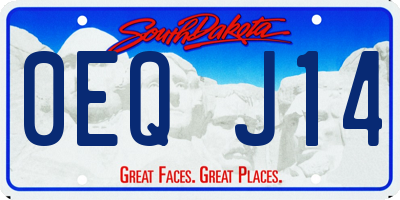 SD license plate 0EQJ14