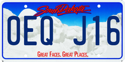 SD license plate 0EQJ16