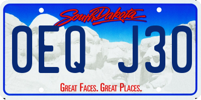 SD license plate 0EQJ30