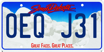 SD license plate 0EQJ31