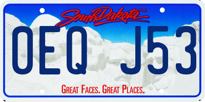 SD license plate 0EQJ53