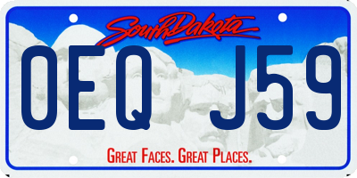 SD license plate 0EQJ59