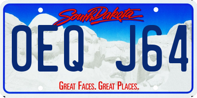SD license plate 0EQJ64