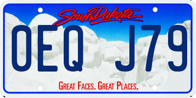SD license plate 0EQJ79