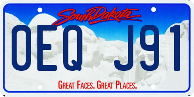 SD license plate 0EQJ91