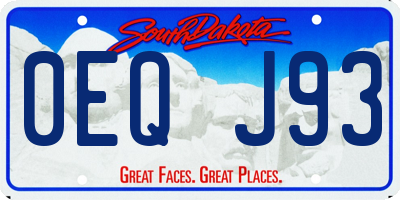 SD license plate 0EQJ93