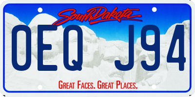 SD license plate 0EQJ94