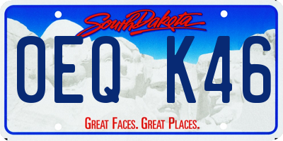 SD license plate 0EQK46