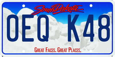 SD license plate 0EQK48