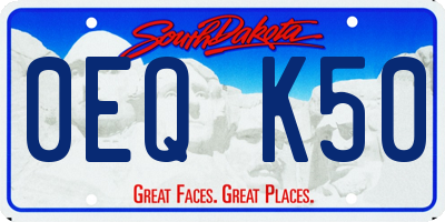 SD license plate 0EQK50