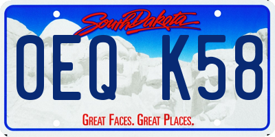 SD license plate 0EQK58