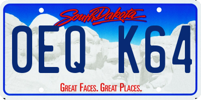 SD license plate 0EQK64