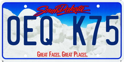 SD license plate 0EQK75
