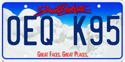 SD license plate 0EQK95