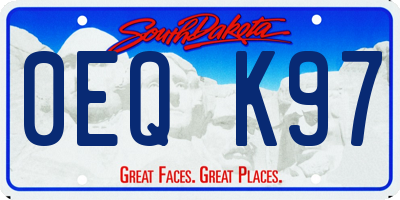 SD license plate 0EQK97