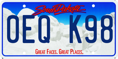 SD license plate 0EQK98