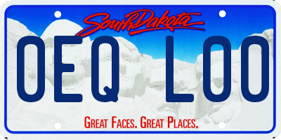 SD license plate 0EQL00