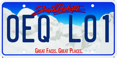 SD license plate 0EQL01