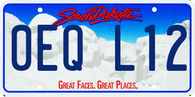 SD license plate 0EQL12