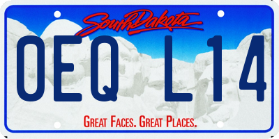 SD license plate 0EQL14
