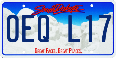SD license plate 0EQL17