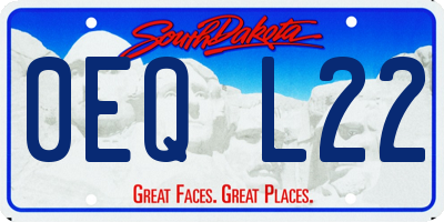 SD license plate 0EQL22