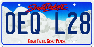 SD license plate 0EQL28