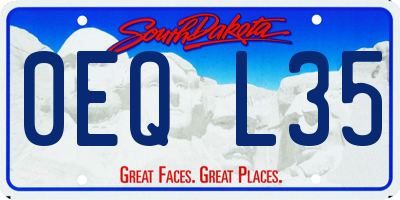 SD license plate 0EQL35