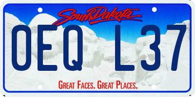 SD license plate 0EQL37