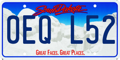 SD license plate 0EQL52