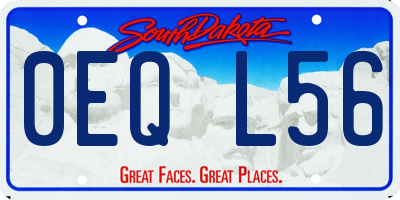 SD license plate 0EQL56