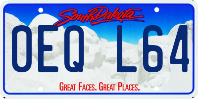 SD license plate 0EQL64