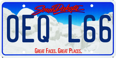 SD license plate 0EQL66