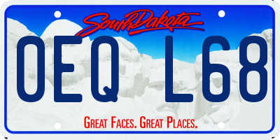 SD license plate 0EQL68