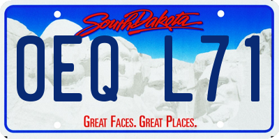SD license plate 0EQL71