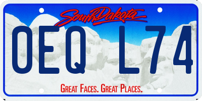 SD license plate 0EQL74