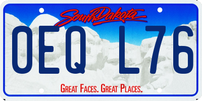 SD license plate 0EQL76