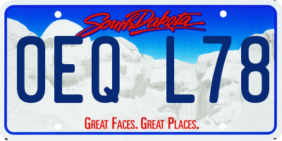 SD license plate 0EQL78