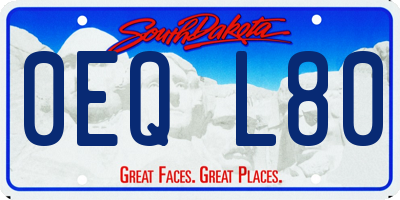 SD license plate 0EQL80