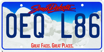 SD license plate 0EQL86