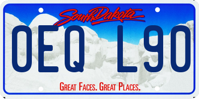 SD license plate 0EQL90
