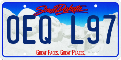 SD license plate 0EQL97
