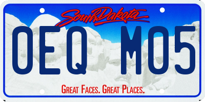 SD license plate 0EQM05
