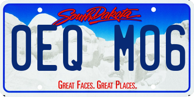 SD license plate 0EQM06