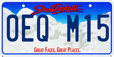 SD license plate 0EQM15