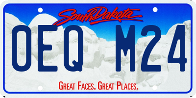 SD license plate 0EQM24