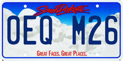 SD license plate 0EQM26