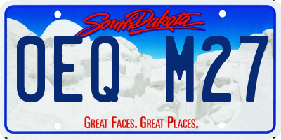 SD license plate 0EQM27