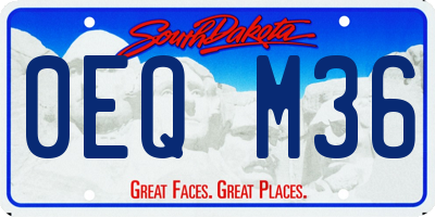 SD license plate 0EQM36