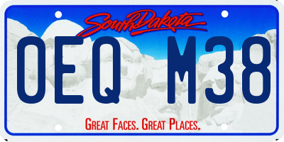 SD license plate 0EQM38